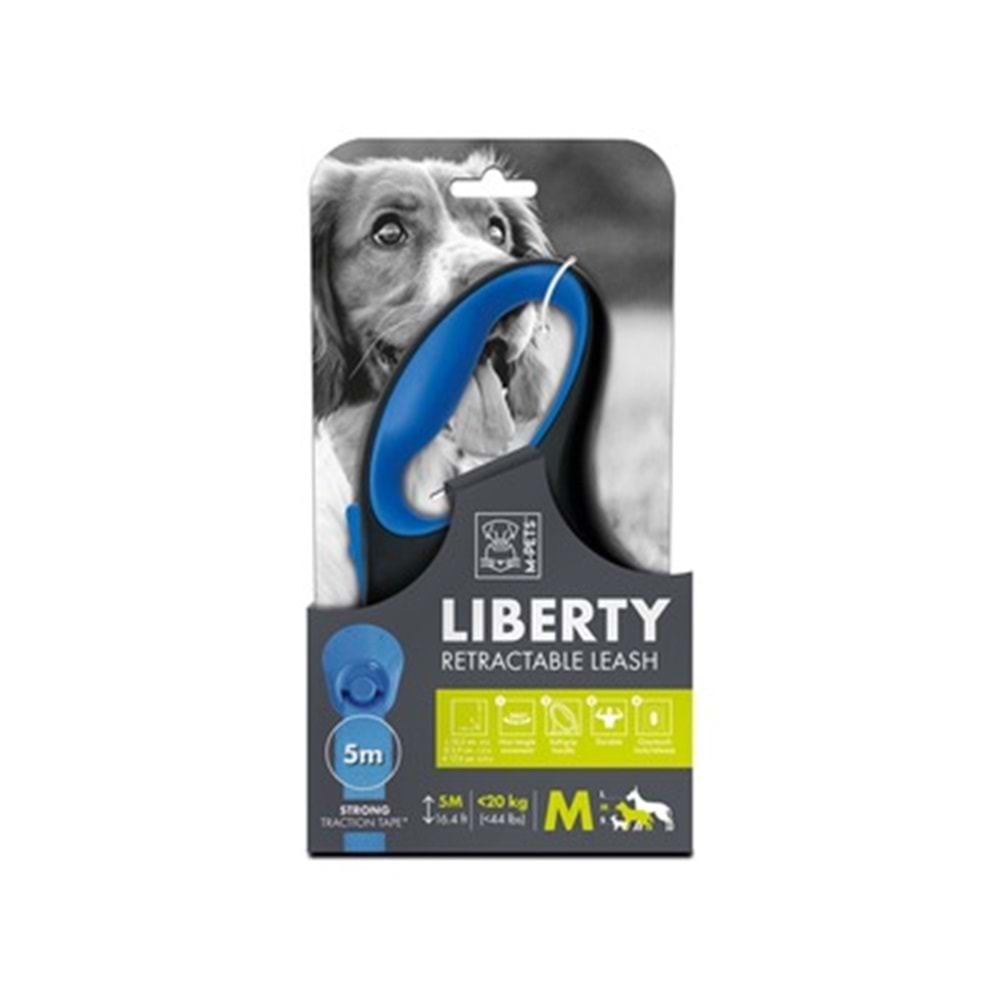 MPETS LIBERTY OTOMATİK GEZDİRME ŞERİT 8MT/BLUE (L)