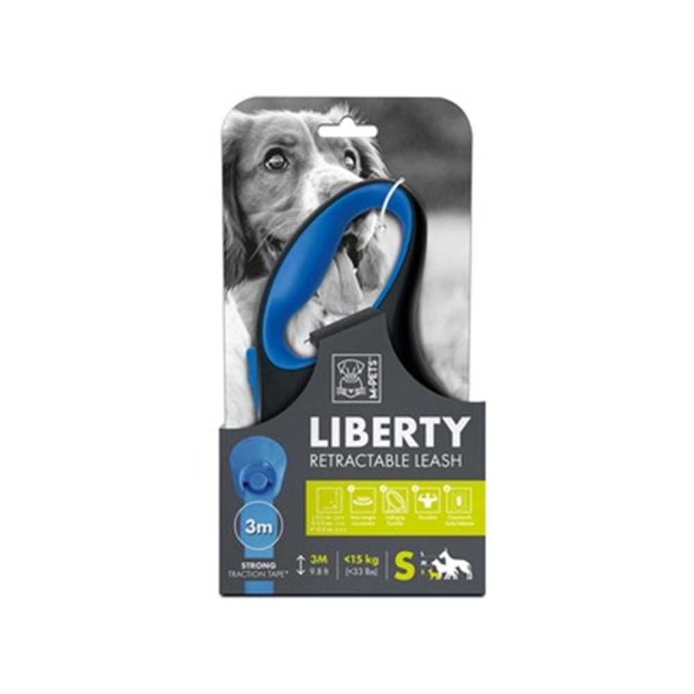 MPETS LIBERTY OTOMATİK GEZDİRME ŞERİT 3MT/BLUE (S)