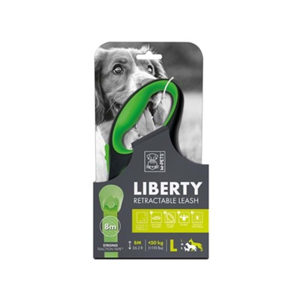 MPETS LIBERTY OTOMATİK GEZDİRME ŞERİT 8MT/GREEN (L)