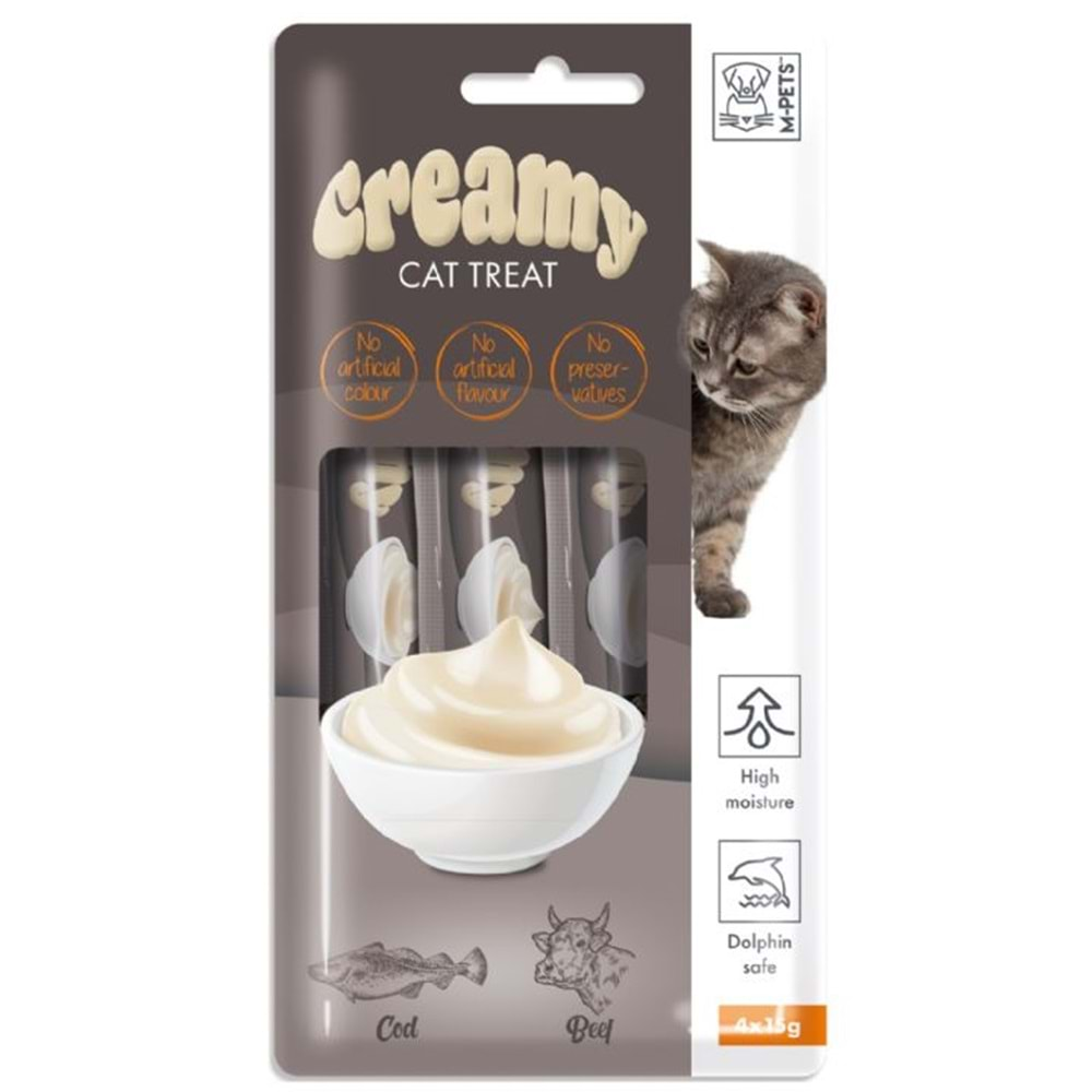 MPETS CREAMY MORİNA BALIKLI BİFTEKLİ KEDİ ÖDÜLÜ 4*15GR