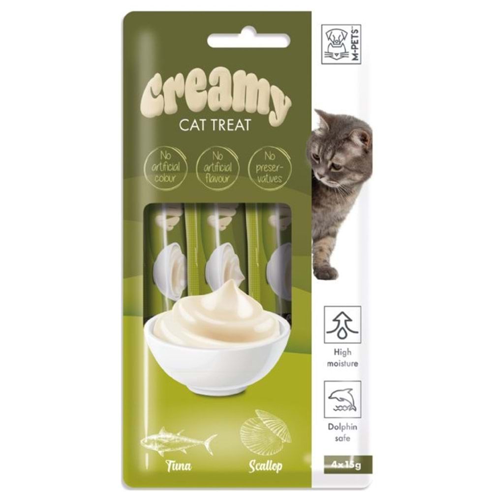 MPETS CREAMY TON BALIKLI DENİZ TARAKLI KEDİ ÖDÜLÜ 4*15GR