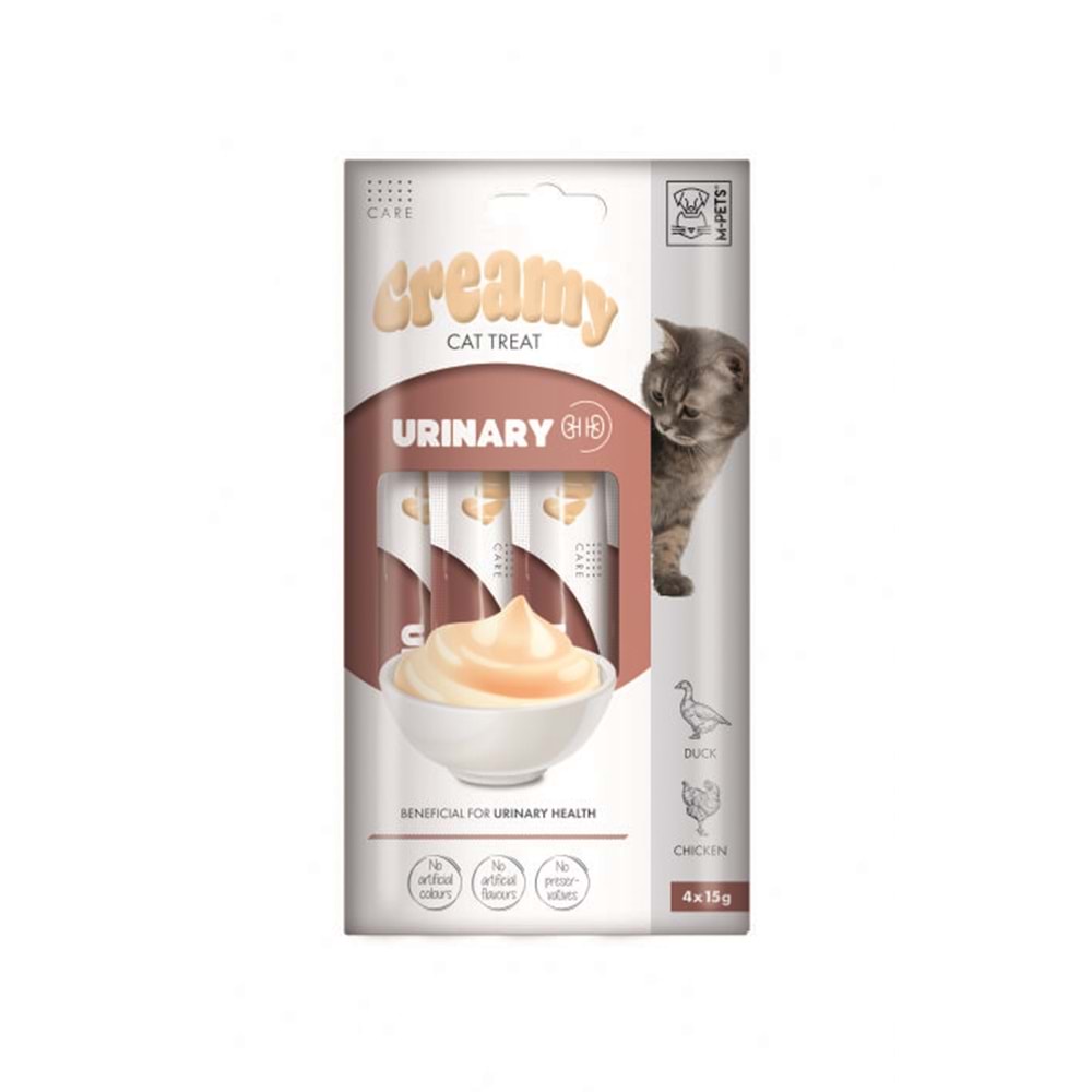 M-PETS URINARY FONKSİYONEL CREAMY KEDİ ÖDÜLÜ 4X15GR