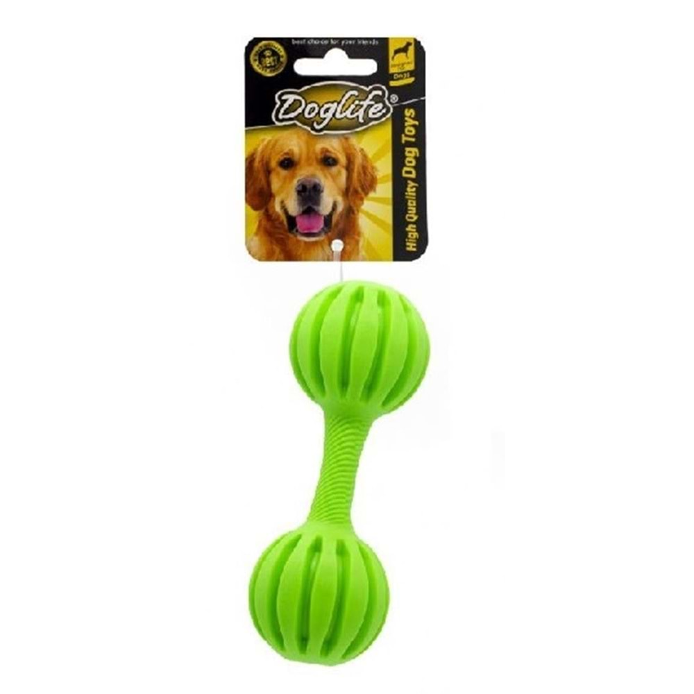 DOGLİFE KÖPEKLER İÇİN KAUÇUK DUMBELL ZİLLİ OYUNCAK