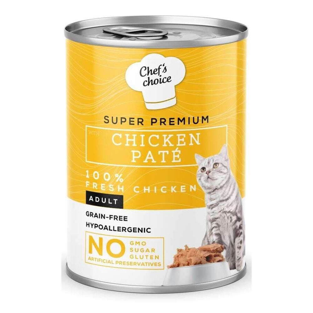 NEW CHEFS CHOICE CHICKEN PATE FOR CATS 400 GR