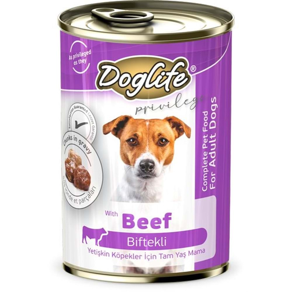 DOGLİFE BİFTEKLİ KÖPEK KONS.400GR