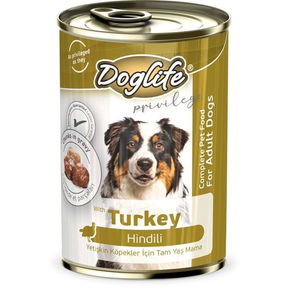 DOGLİFE HİNDİLİ KÖPEK KONS.400GR