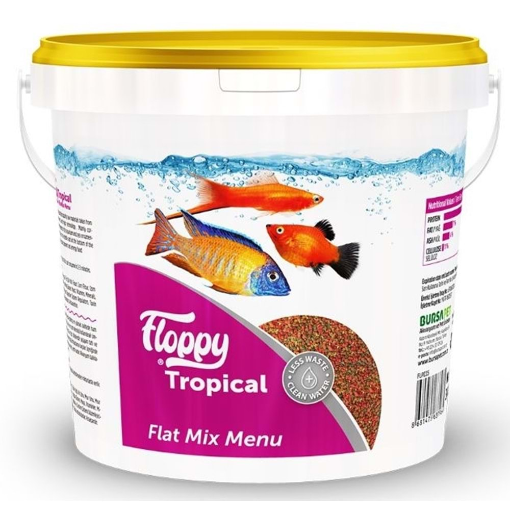 FLOPPY TROPICAL FLAT MIX MENU 3KG KOVA