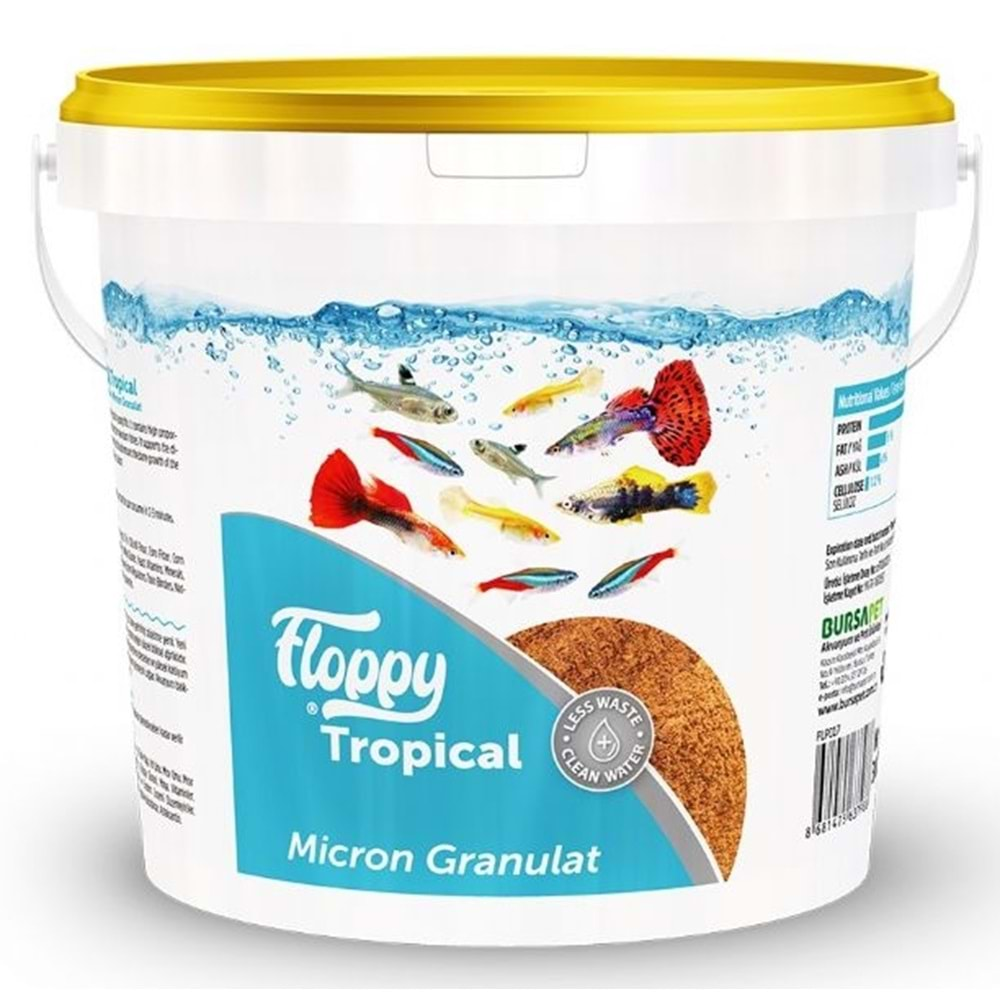 FLOPPY TROPICAL MICRON GRANULAT 3KG KOVA