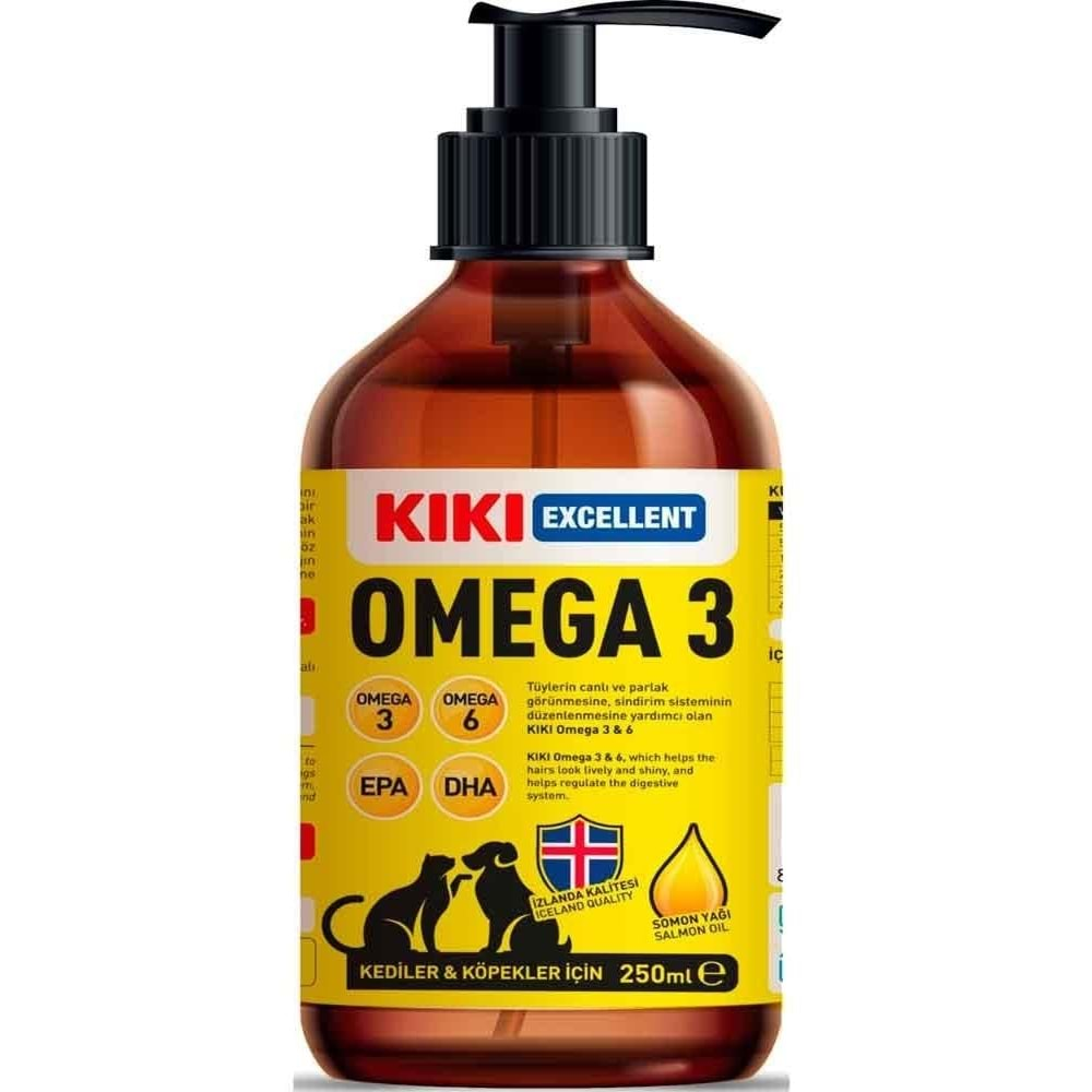 KIKI EXCELLENT KEDİ ve KÖPEKLER İÇİN OMEGA 3 250ML