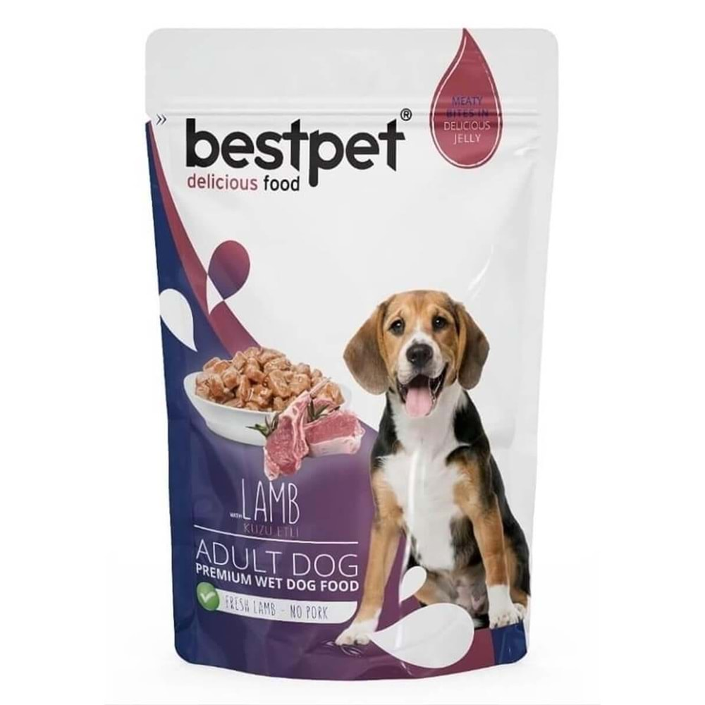 BESTPET ADULT DOG LAMB IN JELLY 100 G POUCH