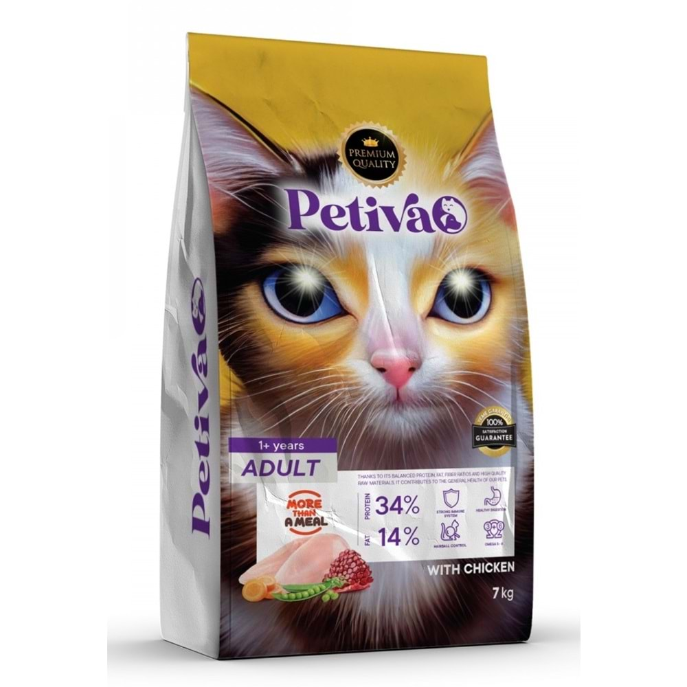 PETİVA TAVUKLU YETİŞKİN KEDİ M.7KG