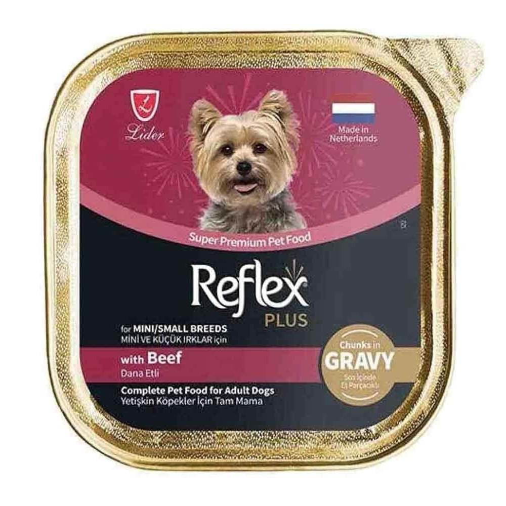 REFLEX PLUS ET PARÇACIKLI DANA ETLİ K.IRK YET.KÖPEK 85GR