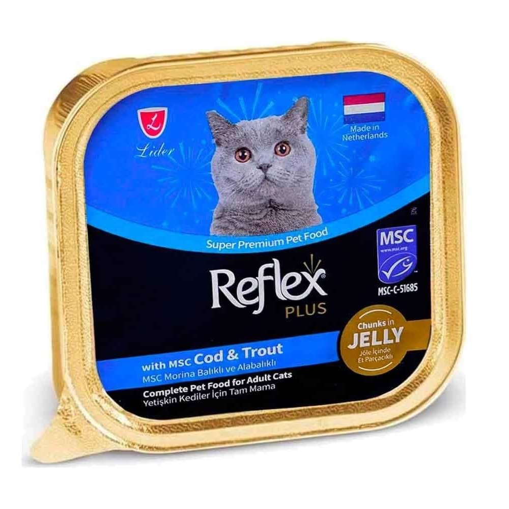 REFLEX PLUS ET PARÇACIKLI MORİNA&ALABALIK YET.KEDİ 85 GR