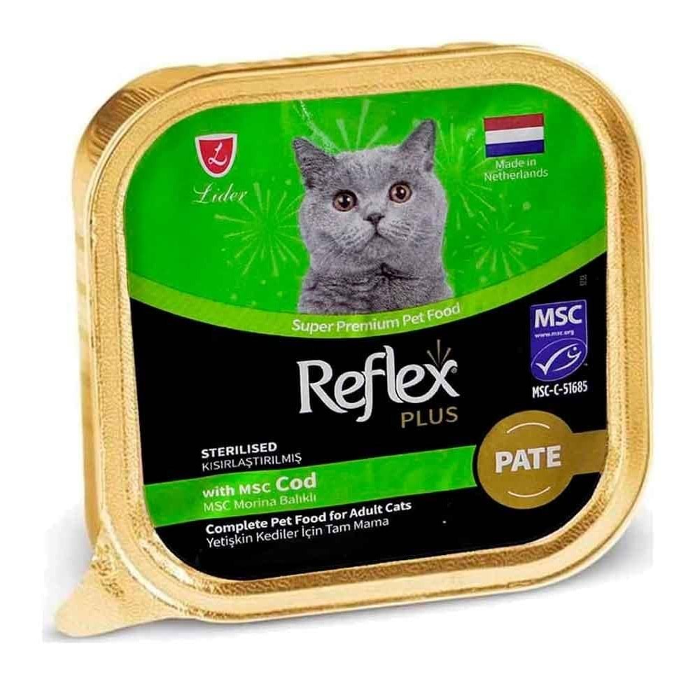 REFLEX PLUS PATE MORİNA BALIK KISIR KEDİ 85GR