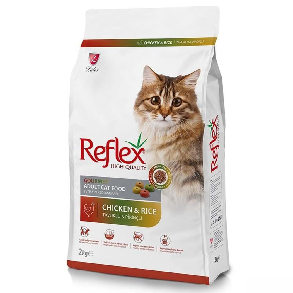 REFLEX MULTİCOLOR TAVUKLU YET.KEDİ M.2KG