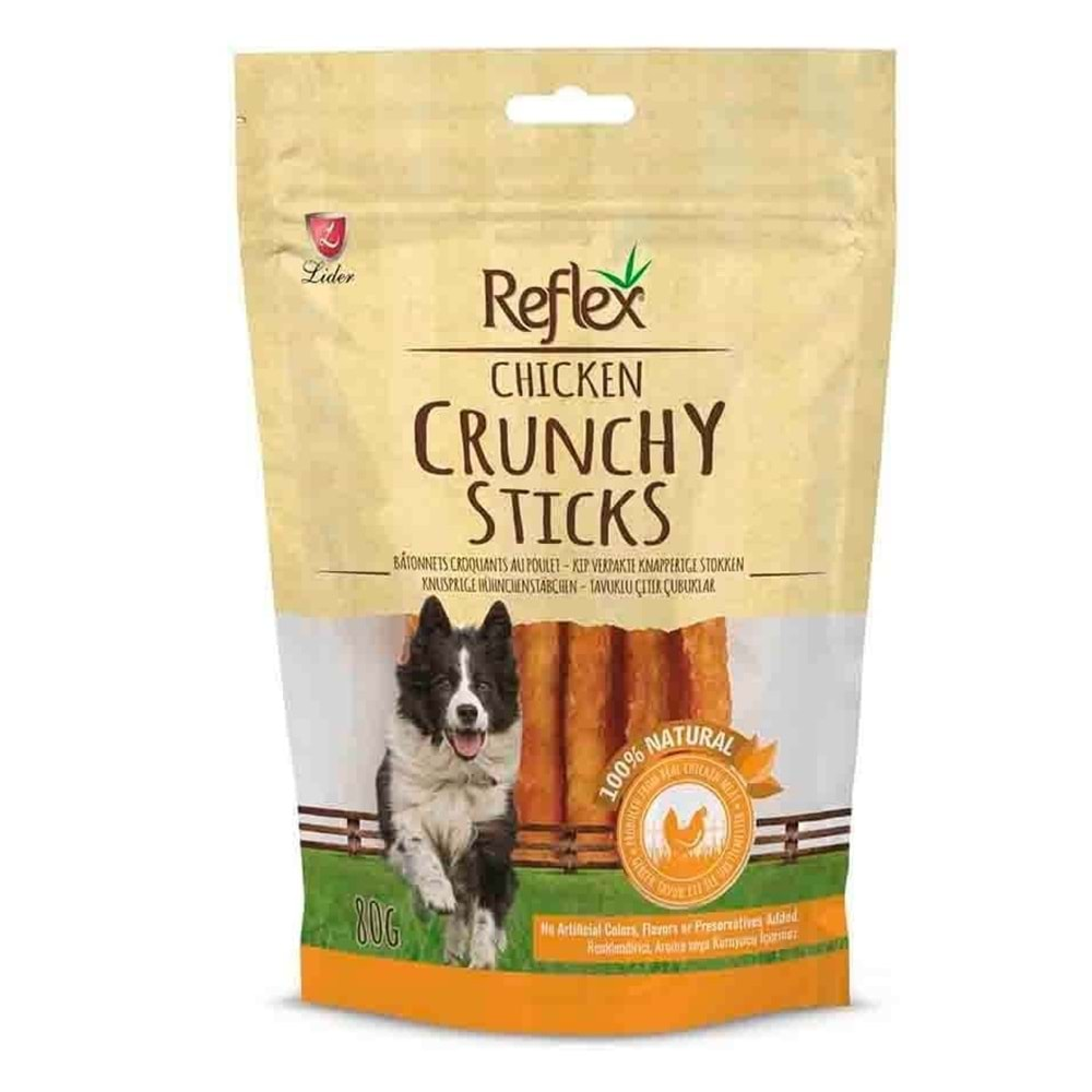 REFLEX KÖPEK TAVUK PARÇALI ÇITIR ÇUBUK 80 GR