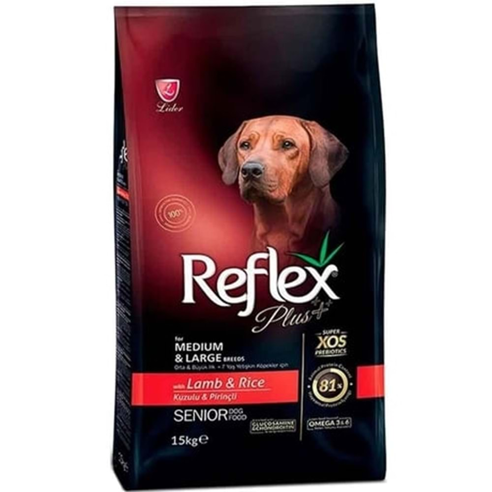 REFLEX PLUS KUZULU ORTA&BÜYÜK IRK YAŞLI KÖPEK M. 15KG