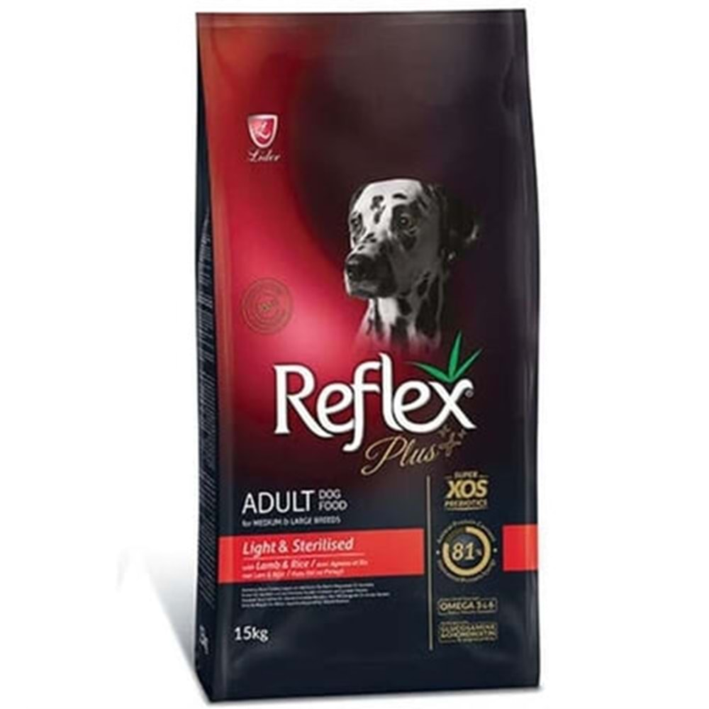 REFLEX PLUS KUZULU ORTA&BÜYÜK IRK KISIR KÖPEK M. 15KG