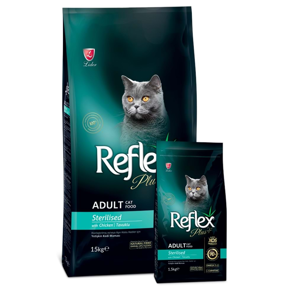 REFLEX PLUS ADULT CAT STERILISED CHICKEN 15 KG