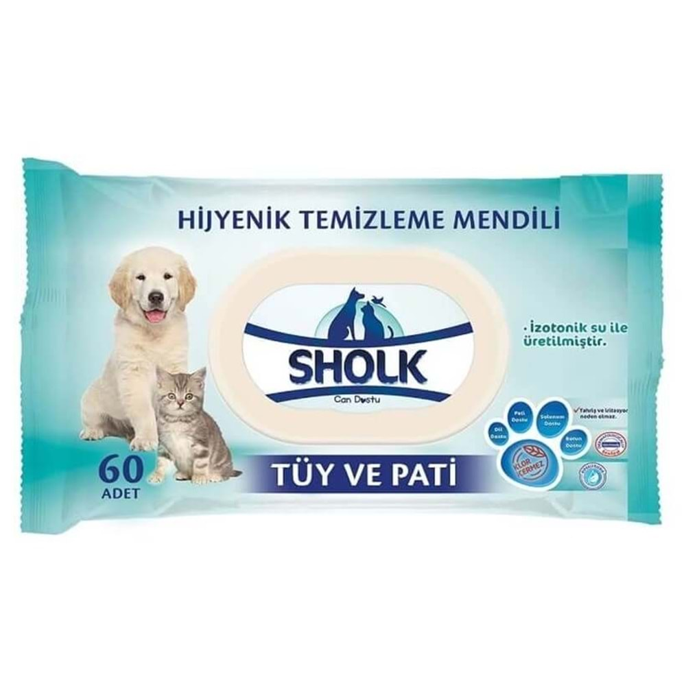 SHOLK TEMİZLEME MENDİLİ 60 LI