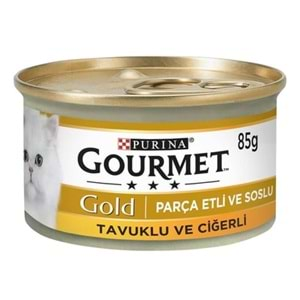 GOURMET GOLD P.ETLİ@SOSLU TAVUK CİĞER 85 GR