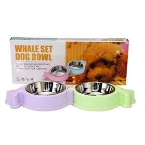 ALLY PAWS WHALE SET DOG BOWL 2Lİ BALIK ŞEKİLLİ MAMA KABI