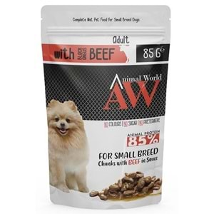 AW PARÇA SIĞIR ETLİ KÜÇÜK IRK KÖPEK POUNCH 85 gr.