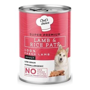 NEW CHEFS CHOICE LAMB&RICE DOGS 400GR PATE