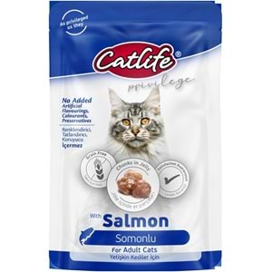 CATLİFE PATE SOMONLU KISIR KEDİ POUCH 85GR