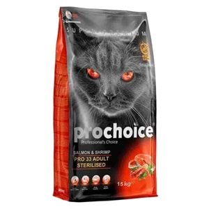 PROCHOICE CAT PRO 33 ADULT SALMON & SHRIMP 15 KG