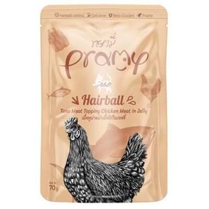 Pramy Hairball Jöle İçinde Ton Balıklı ve Tavuk Etli Kedi Pounch 70 Gr