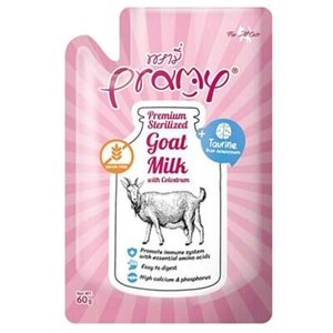 PRAMY YAVRU KEDİLER İÇİN KOLOSTRUM VE TAURİNLİ STERİLİZE KEÇİ SÜTÜ 60GR