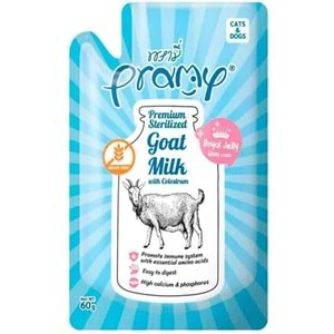 PRAMY YAVRU KEDİ&KÖPEK İÇİN KOLOSTRUM VE ARI SÜTLÜ STERİLİZE KEÇİ SÜTÜ 60GR