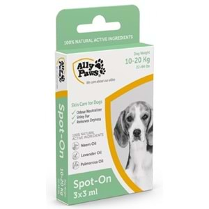 ALLY PAWS SPOT ON 10/20 KÖPEK ENSE DAMLASI 3X3 ML