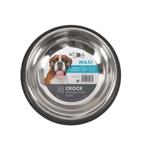 M-PETS CROCK PASLANMAZ ÇELİK MAMA KABI (MAXİ)
