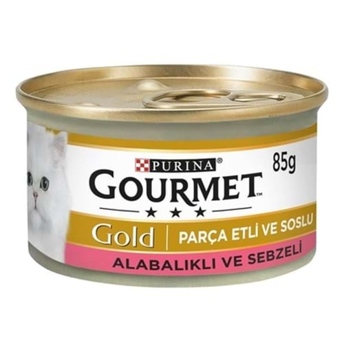 GOURMET GOLD P.ETLİ@SOSLU ALABALIK SEBZELİ 85 GR