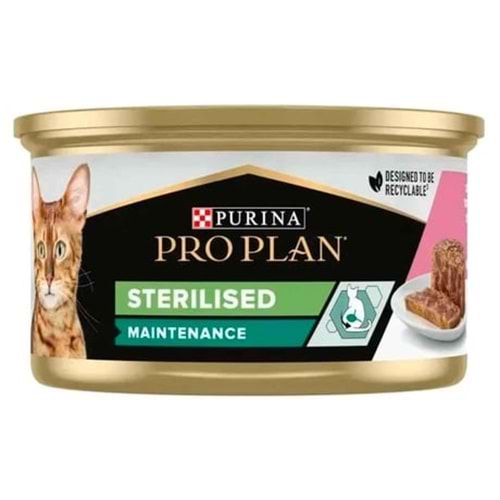 PROPLAN STERİLİSED SOMON&TON BALIKLI KEDİ KONSERVE 85GR