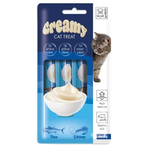 MPETS CREAMY TON BALIKLI KARİDESLİ KEDİ ÖDÜLÜ 4*15GR