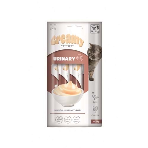 M-PETS URINARY FONKSİYONEL CREAMY KEDİ ÖDÜLÜ 4X15GR