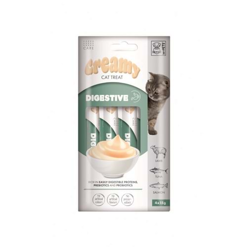 M-PETS DIGESTIVE FONKSİYONEL CREAMY KEDİ ÖDÜLÜ 4X15GR