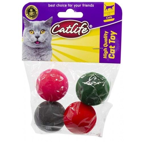 CATLİFE KEDİLER İÇİN PLASTİK TOP 4LÜ