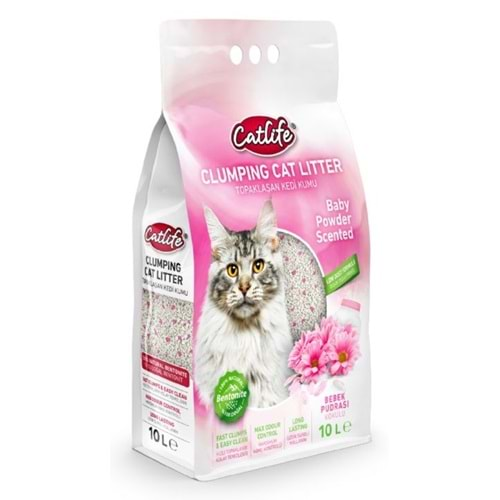 CATLİFE BEBEK PUDRALI KEDİ KUMU 10 LT