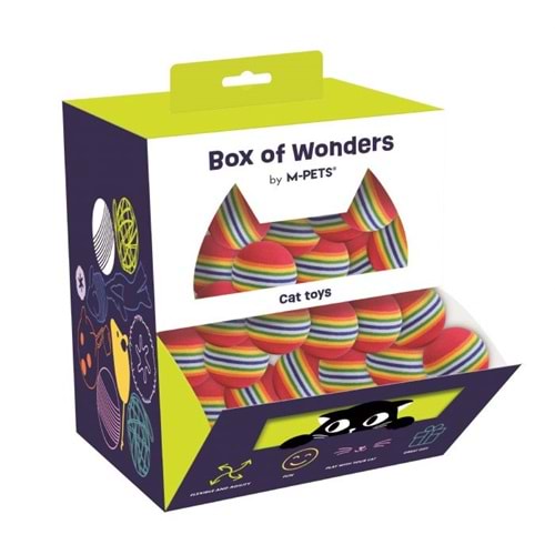 M-PETS WONDERS RAİNBOW BALL KEDİ OYUNCAĞI DISPLAY