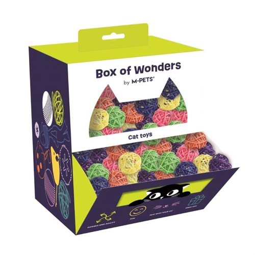 M-PETS WONDERS RATTAN BALL KEDİ OYUNCAĞI DISPLAY