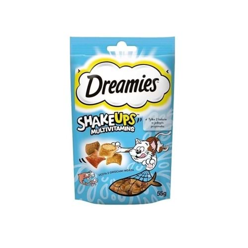 Dreamies ShakeUps Balıklı ve Karidesli Kedi Ödül Bisküvisi 55 Gr