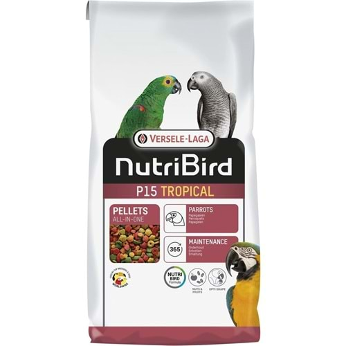 VL NUTRIBIRD P15 TROPICAL PAPAĞAN PELET YEM 10 KG