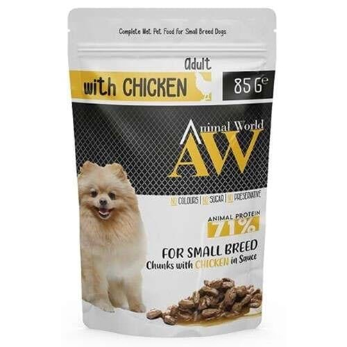 AW PARÇA TAVUK ETLİ HASSAS SİN.KÖPEK POUNCH 85 gr.