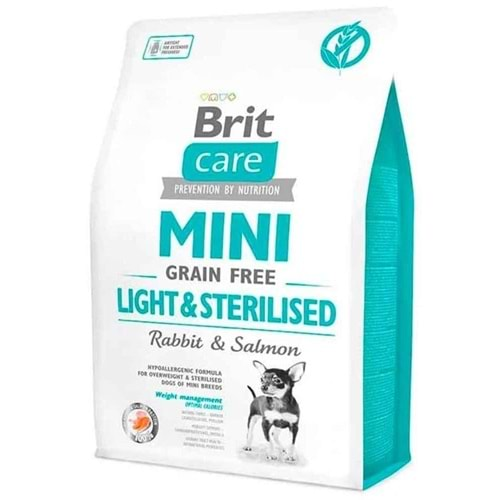 BRIT CARE MINI G-F LIGHT&STERILISED 2 KG