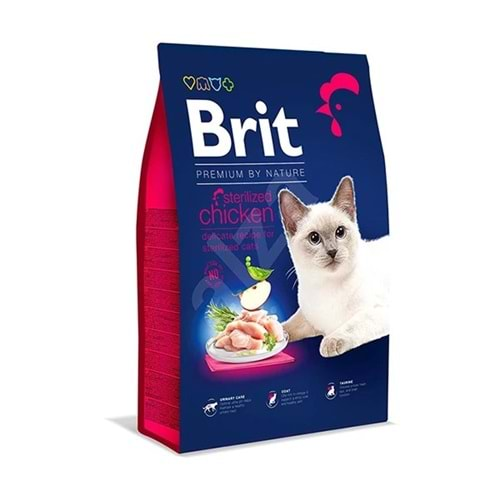 BRIT PREMIUM BY NATURE CAT STERILIZED CHICKEN 8KG