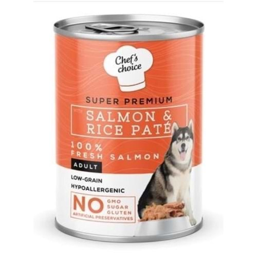 NEW CHEFS CHOICE SALMON&RİCE FOR DOGS 400GR PATE